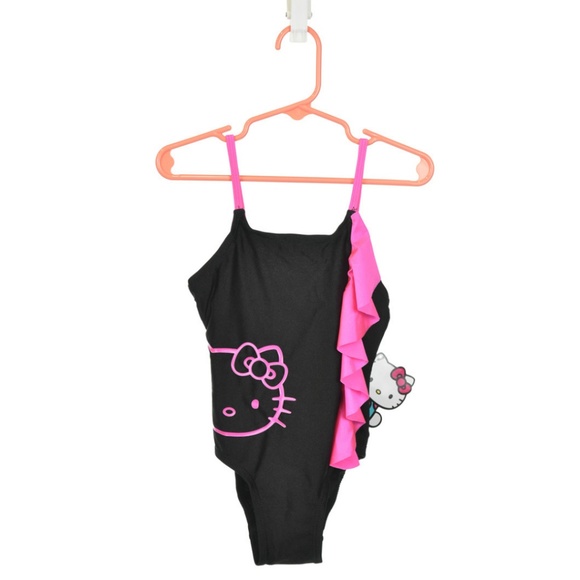 Hello Kitty Swim Hello Kitty Black Pink Onepiece Swim Suit Poshmark